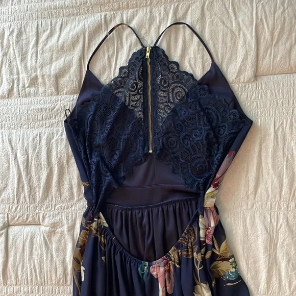 Windsor Women's Navy Blue Floral Maxi Dress - Picture 6 of 13